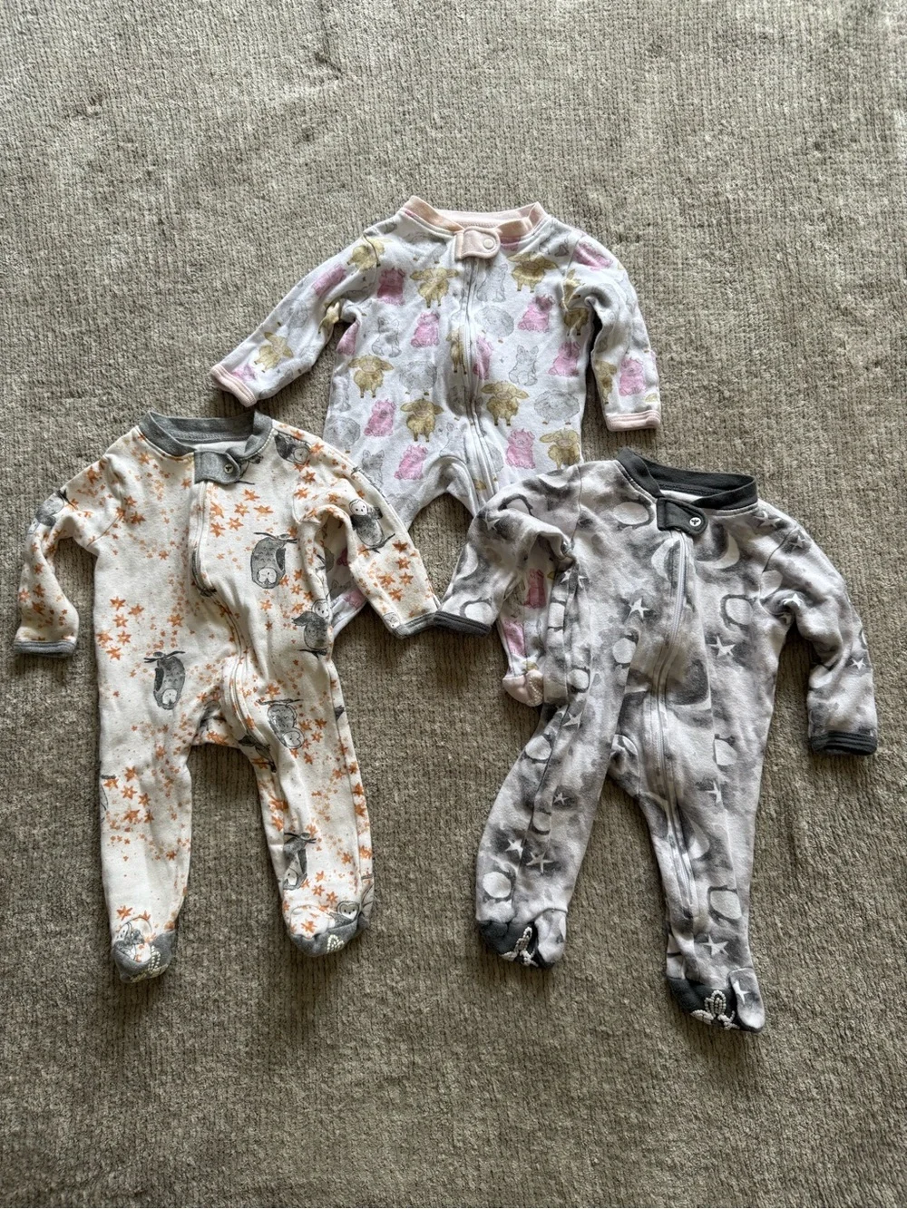 Burt’s Bees Baby Newborn Footie Pajamas Bundle Organic Cotton‎ 3 Piece Set